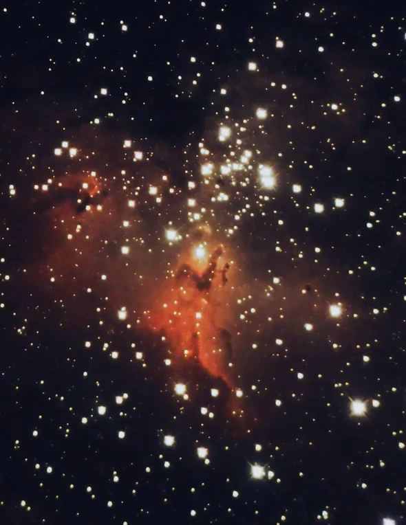 Unistellar eVscope 2, with a sample night sky image, view 4